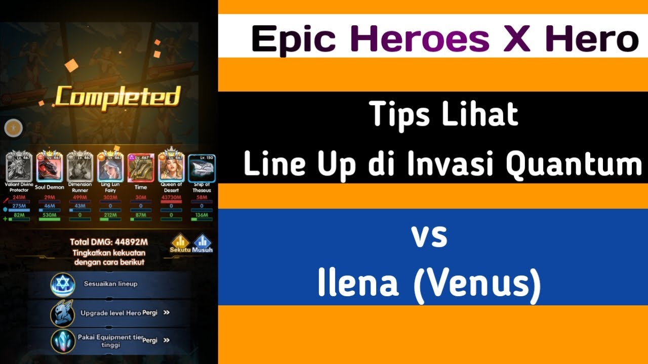 Cara Liat Gambaran Line Up vs Ilena (Venus) di Invasi Quantum EPIC HEROES X HERO #epicheroes