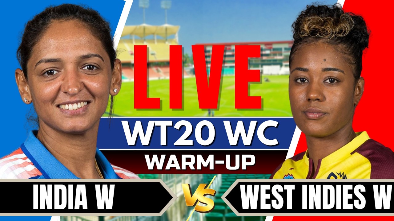 India Women vs West Indies Women | ICC Women's T20 World Cup Warm-up Live | Live Cricket Match Today