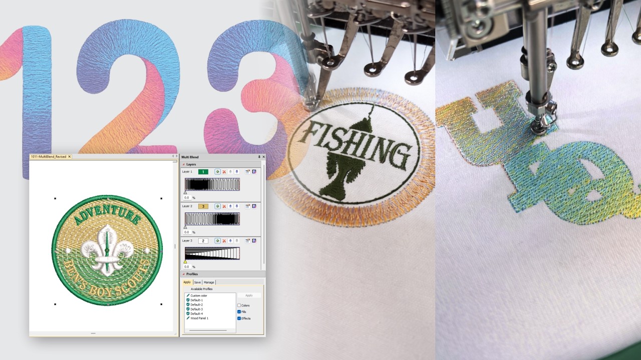 Создание сочетаний стежков в EmbroideryStudio