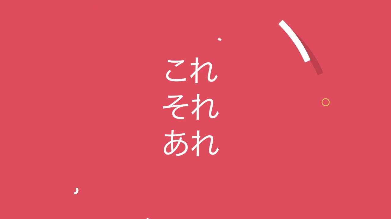 أسماء الإشارة في اللغة اليابانية (درس4) これ・それ・あれ قاعدة