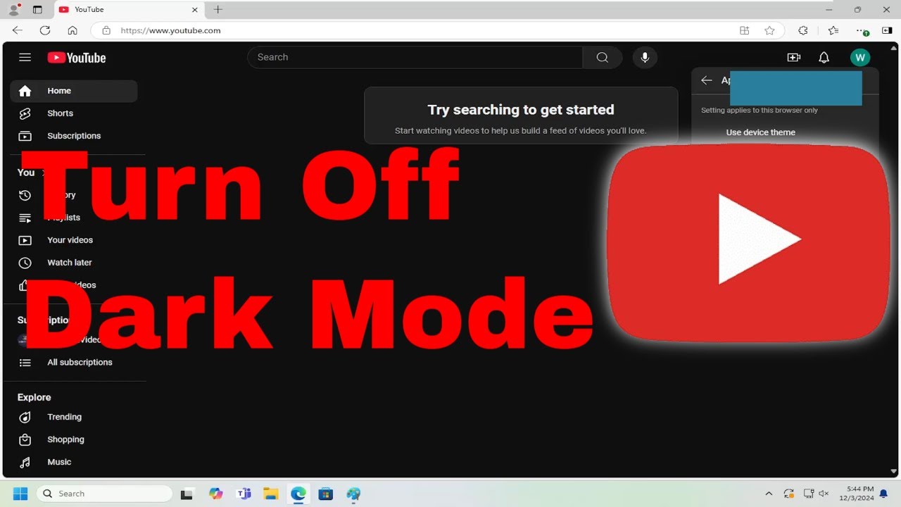How to Turn Off Dark Mode in YouTube [Guide]