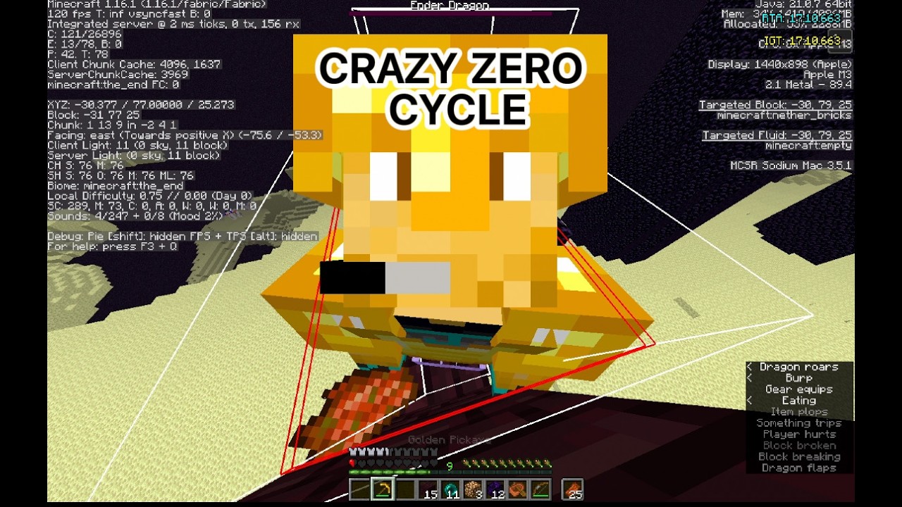MCSR 17:25 Nutty Zero Cycle :D