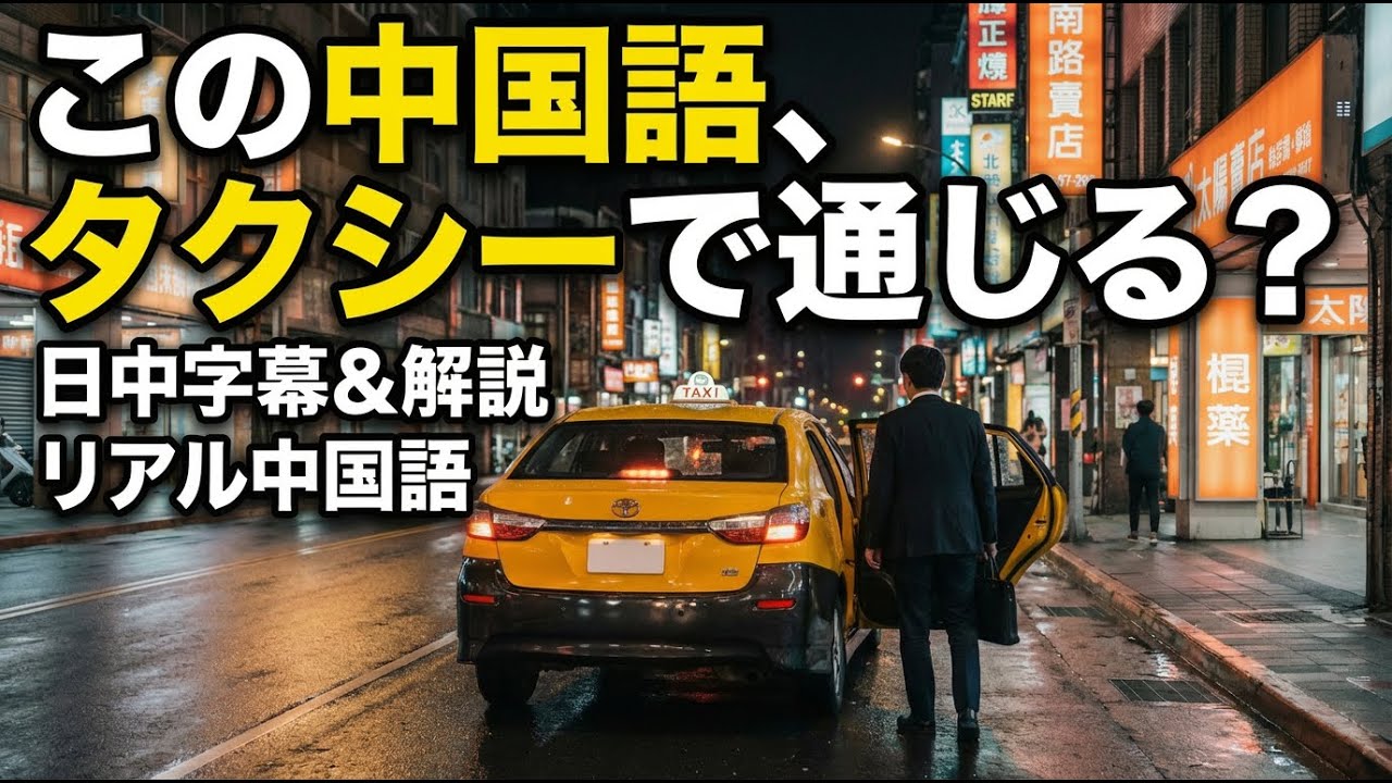 【ドラマで学ぶ中国語 #2】タクシー｜この中国語、聞き取れる？｜日中字幕