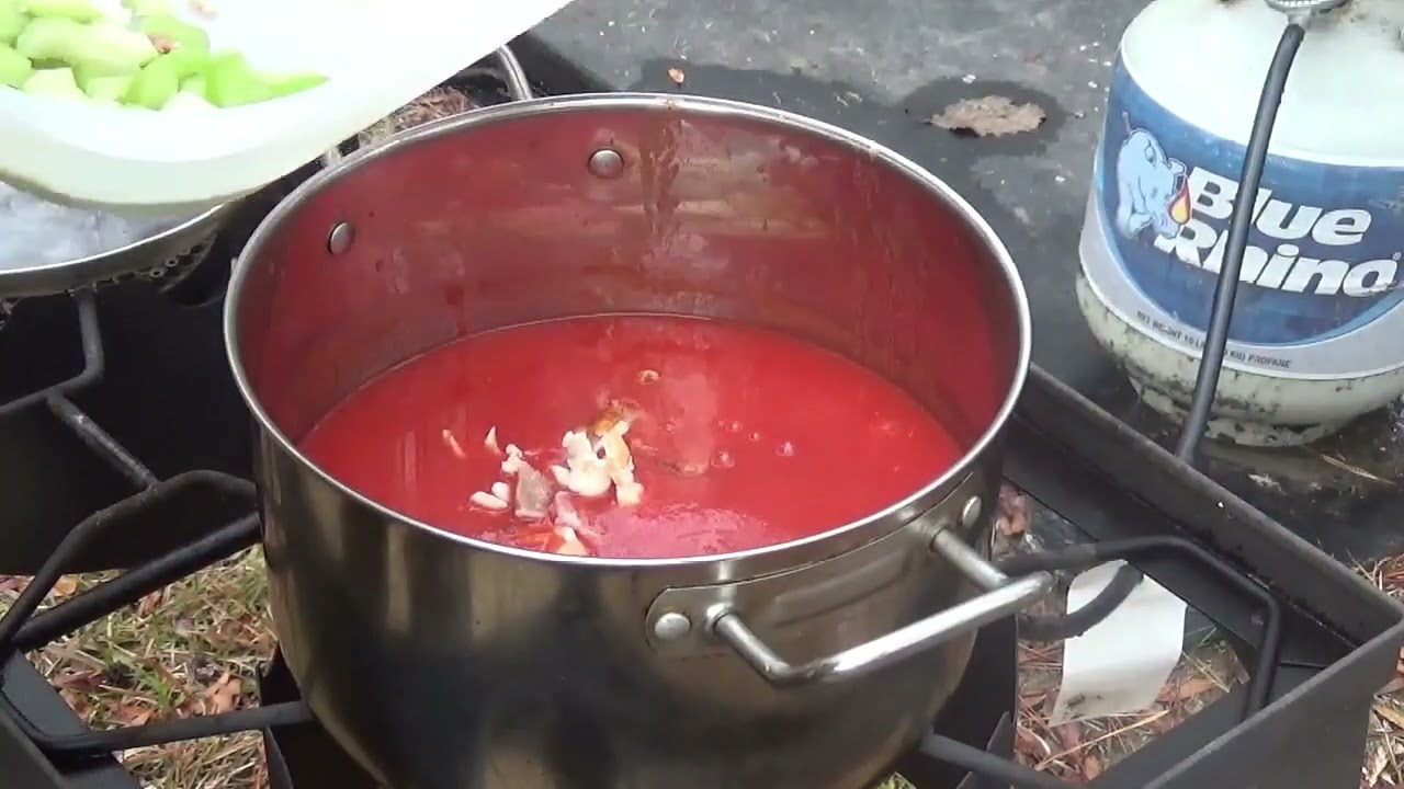 Catfish Stew On A Cold Freezing Day.