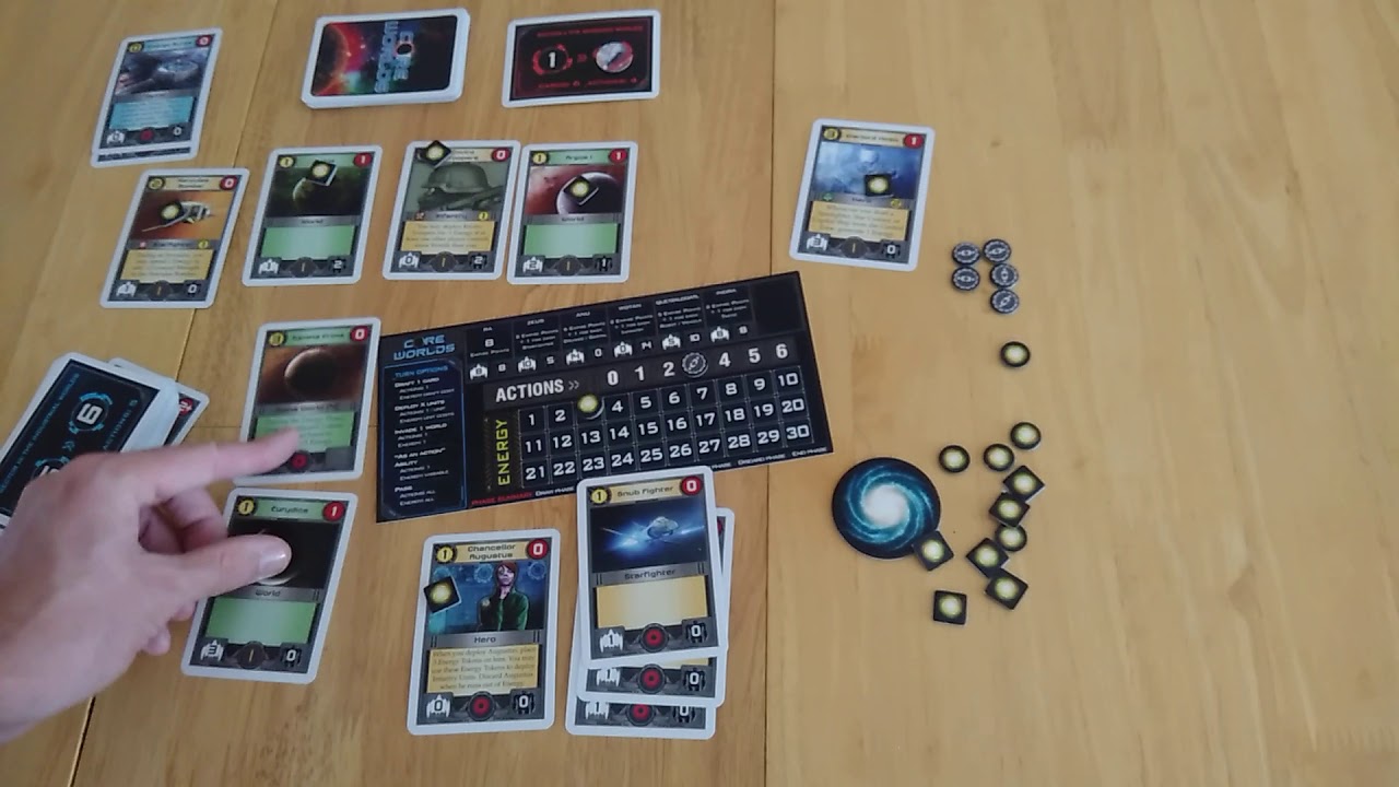 Core Worlds deck building board game - how to play and review * Amass Games * HD Space sci-fi theme
