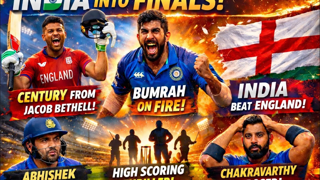 India qualifies for  final after beating England in a thriller!