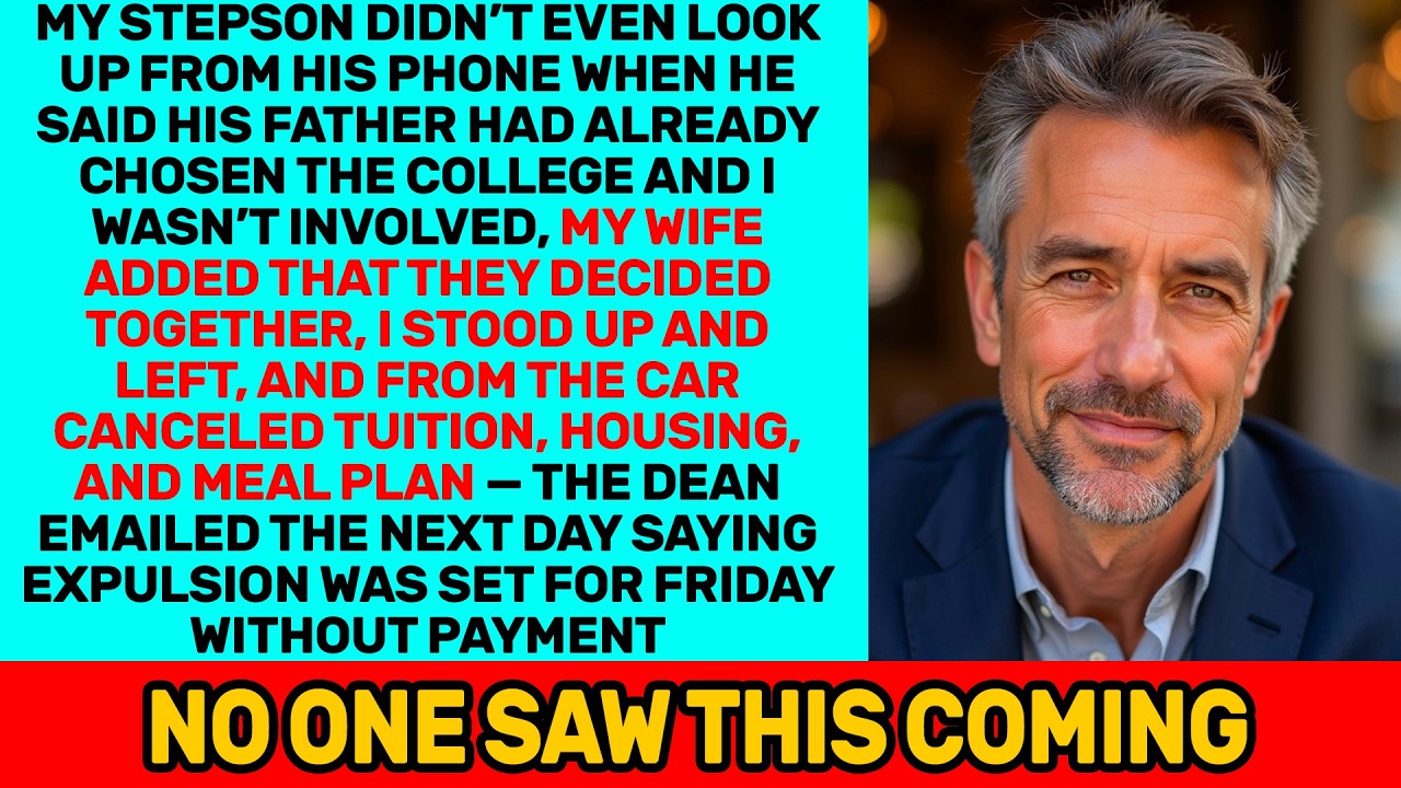 My Stepson Said College Was Decided Without Me — I Left and Canceled Tuition Before Friday…