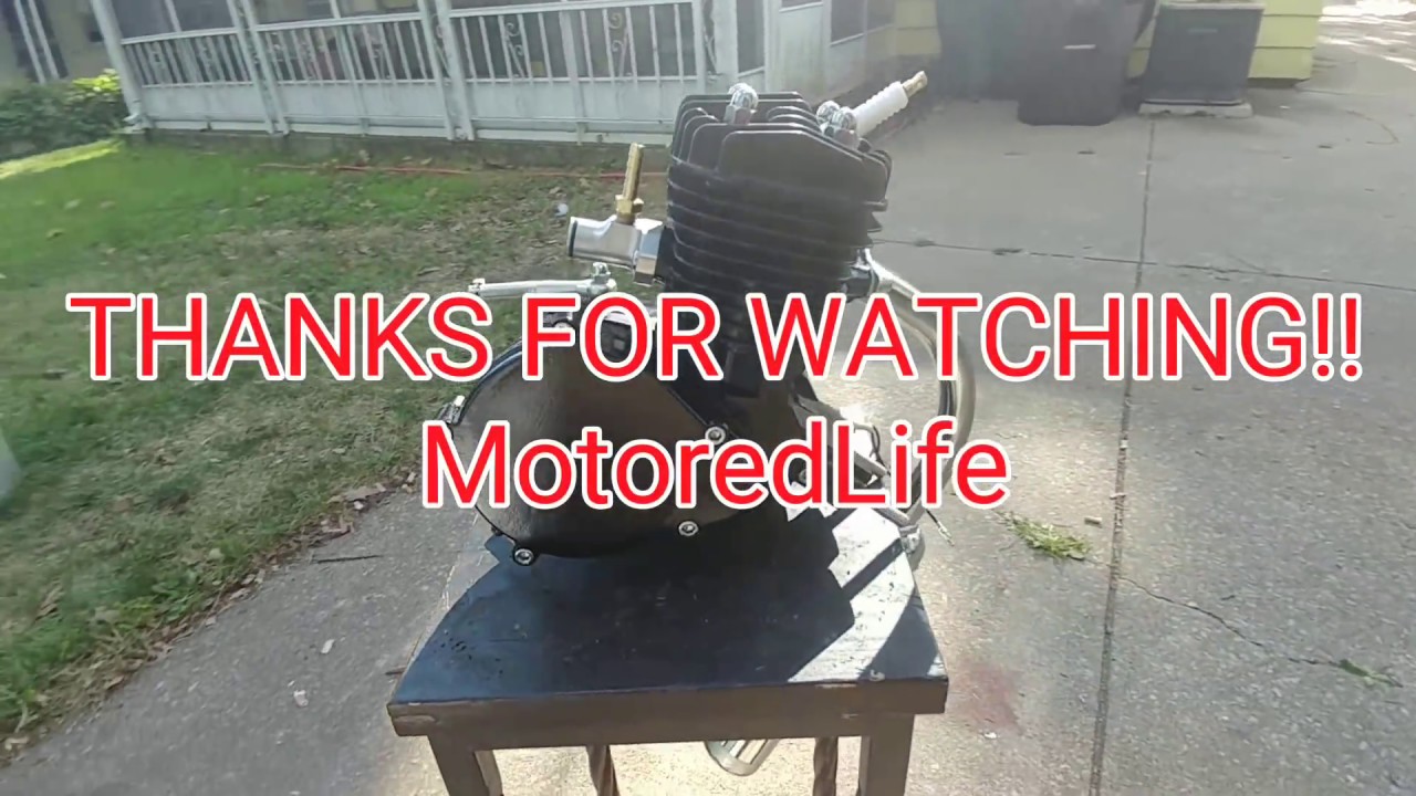 I paint my motorized bicycle engine. 66/80cc ZEDA80 triple 40 Dupli-Color gloss black
