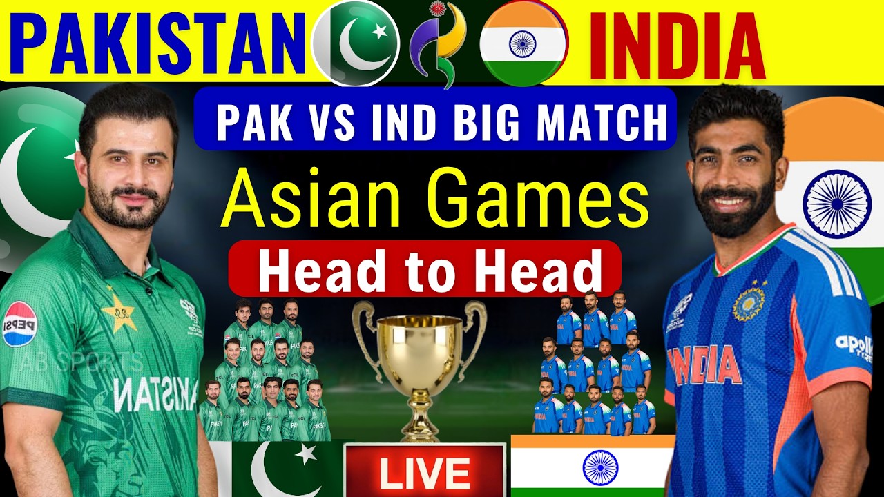 Asian Games 2026 | Pakistan vs India Match | India vs Pakistan Match | Pak vs Ind squad Comparison