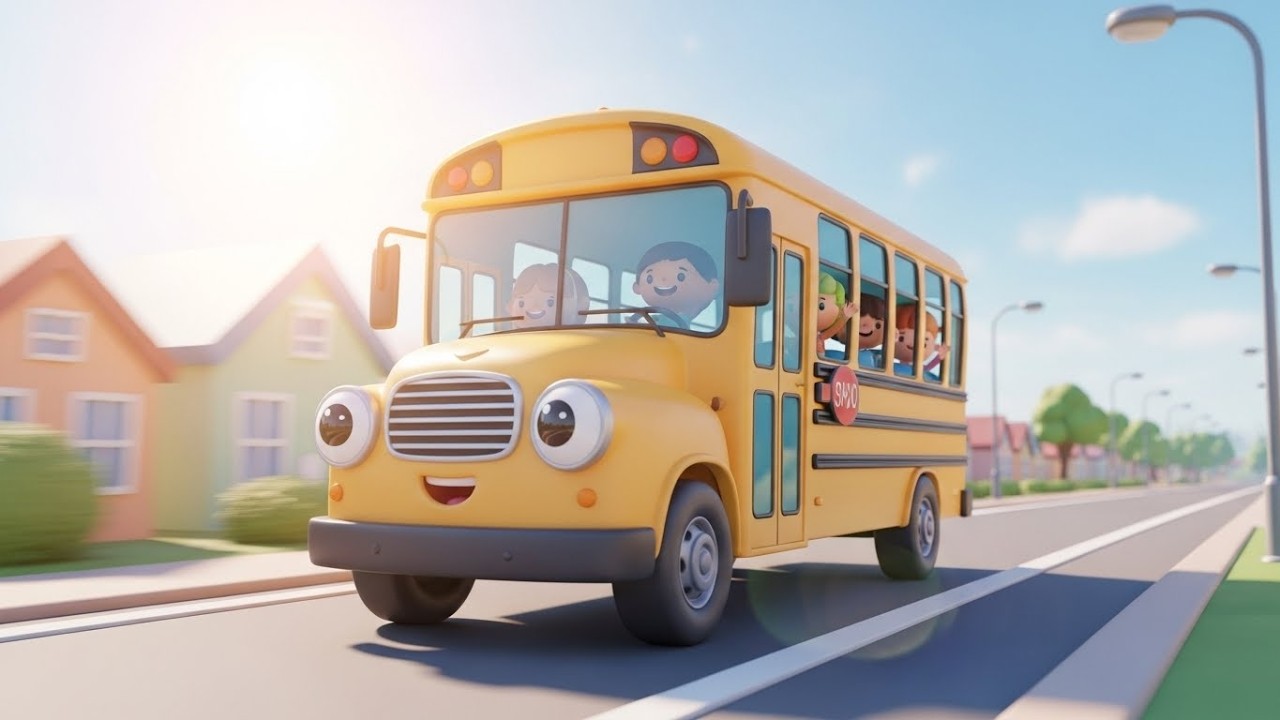 Школьный автобус поет утреннюю песню 🚌🎶☀️ | Мультфильм для детей и весёлые приключения