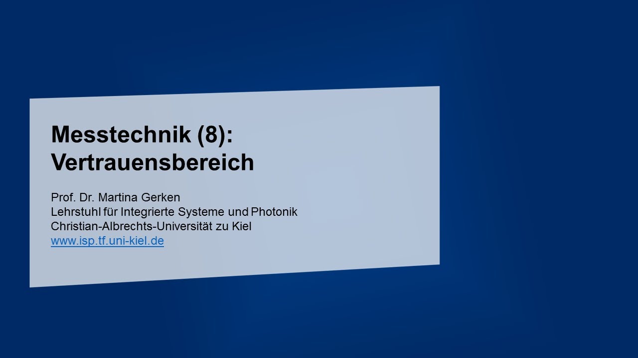 Messtechnik (8): Vertrauensbereich