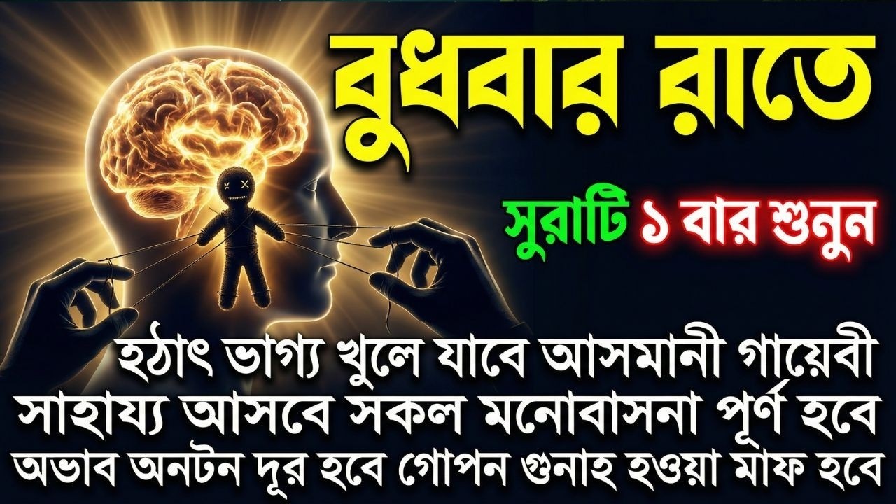 বুধবার রাতে এই সূরাগুলো শুনুন - জীন, ভুত, রোগ, দুশ্চিন্তা এবং মনের আশাপুর্ণ হবে ইনশা-আল্লাহ
