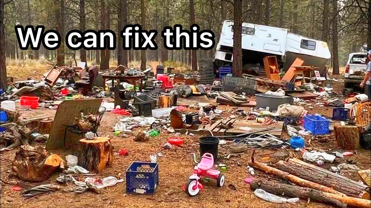 Cleaning up an Abandoned Homeless Camp.  (plus story time with Casey!)