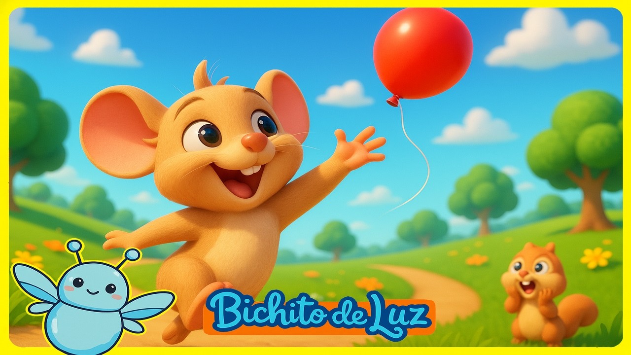 El Ratoncito y su Globo 🎈✨ ¡Deja Ir y Sonríe! | Cancion Infantil para Aprender | Bichito de Luz