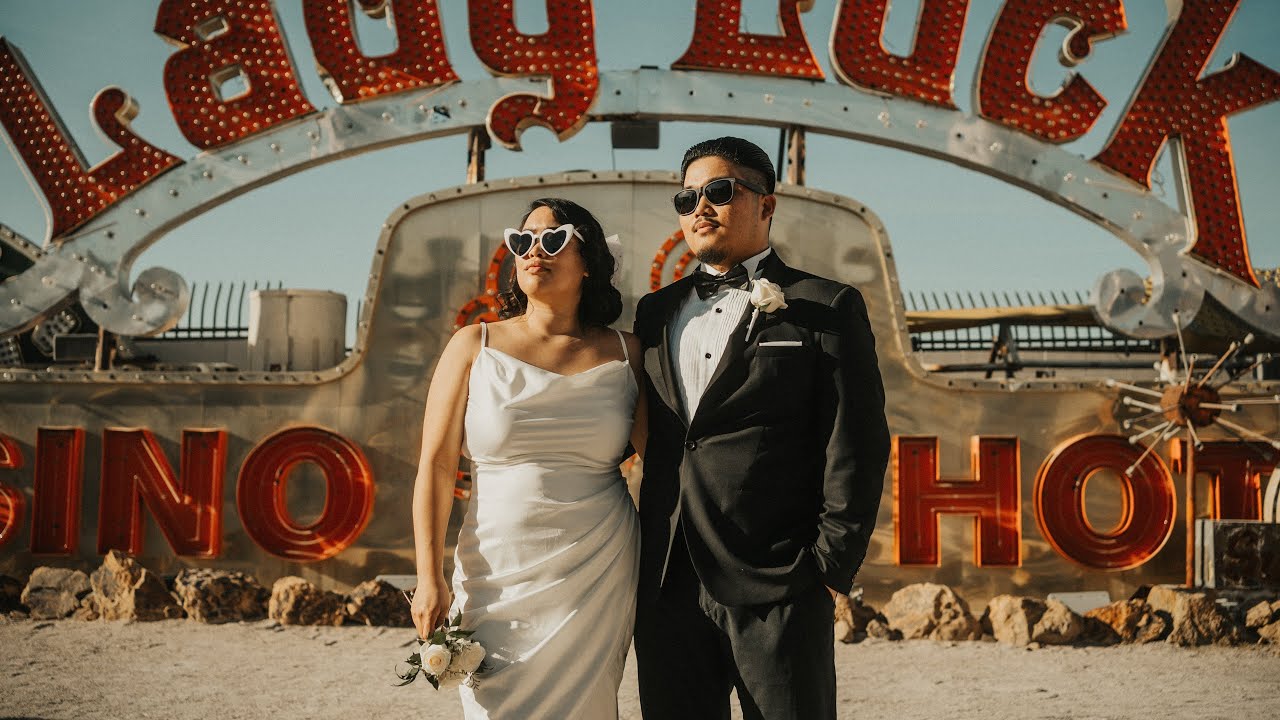 Eloping in Las Vegas at the Little White Wedding Chapel with a Neon Museum Photoshoot