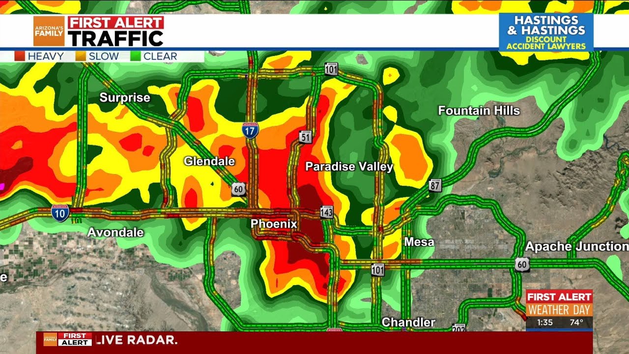 LIVE: Severe rainstorms causing mayhem around the Phoenix valley
