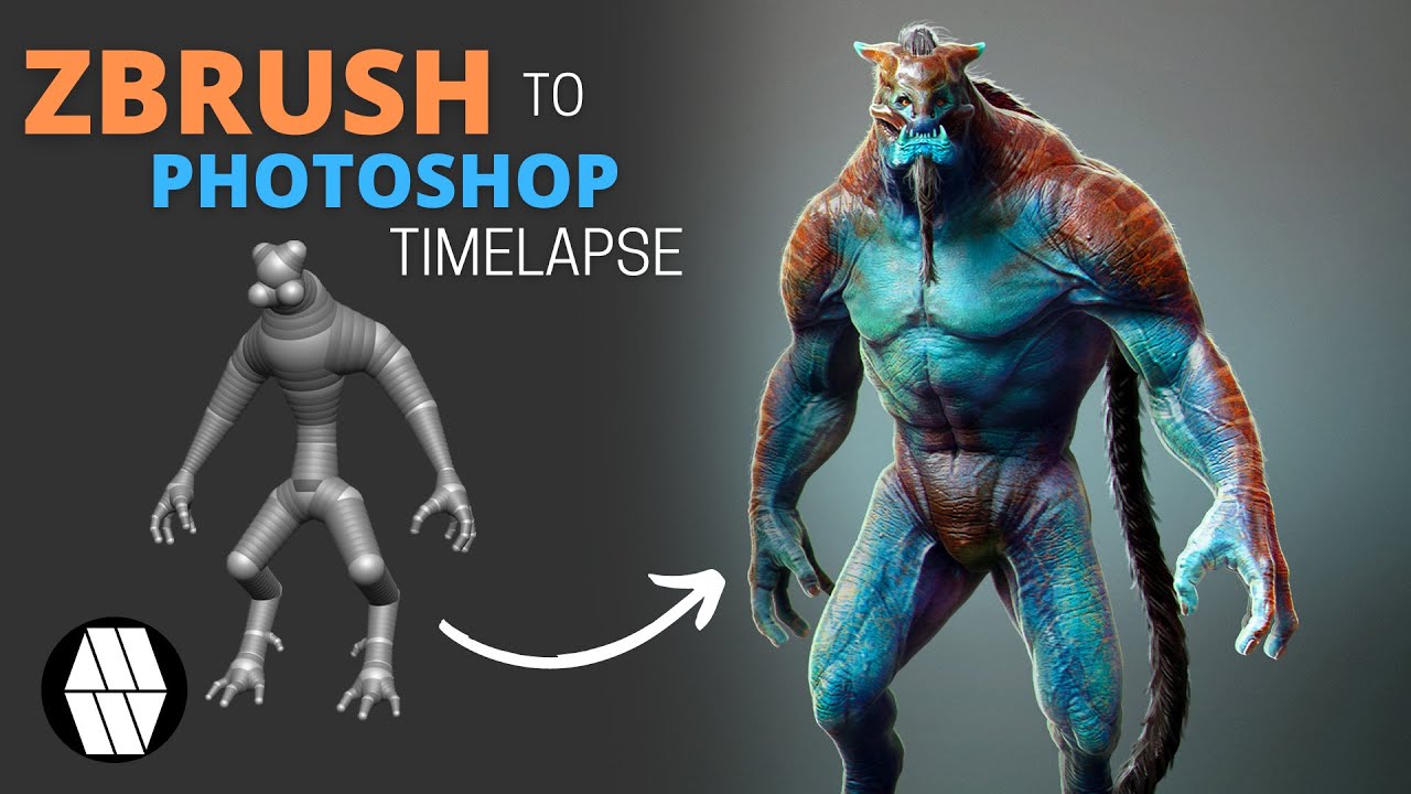 ZBrush to Photoshop Timelapse - Alien Brute 'Goliath' Concept