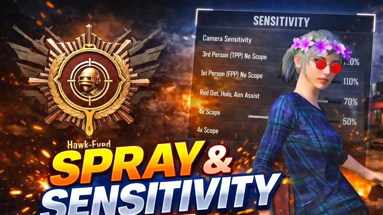 BGMI Best Sensitivity for Perfect Spray 😱 | No Recoil Settings 2026