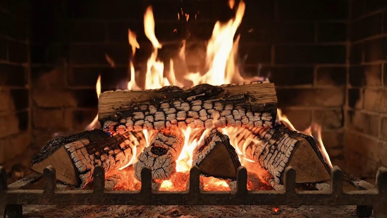 Cozy Fireplace Ambience with Natural Crackling Fire for Sleep