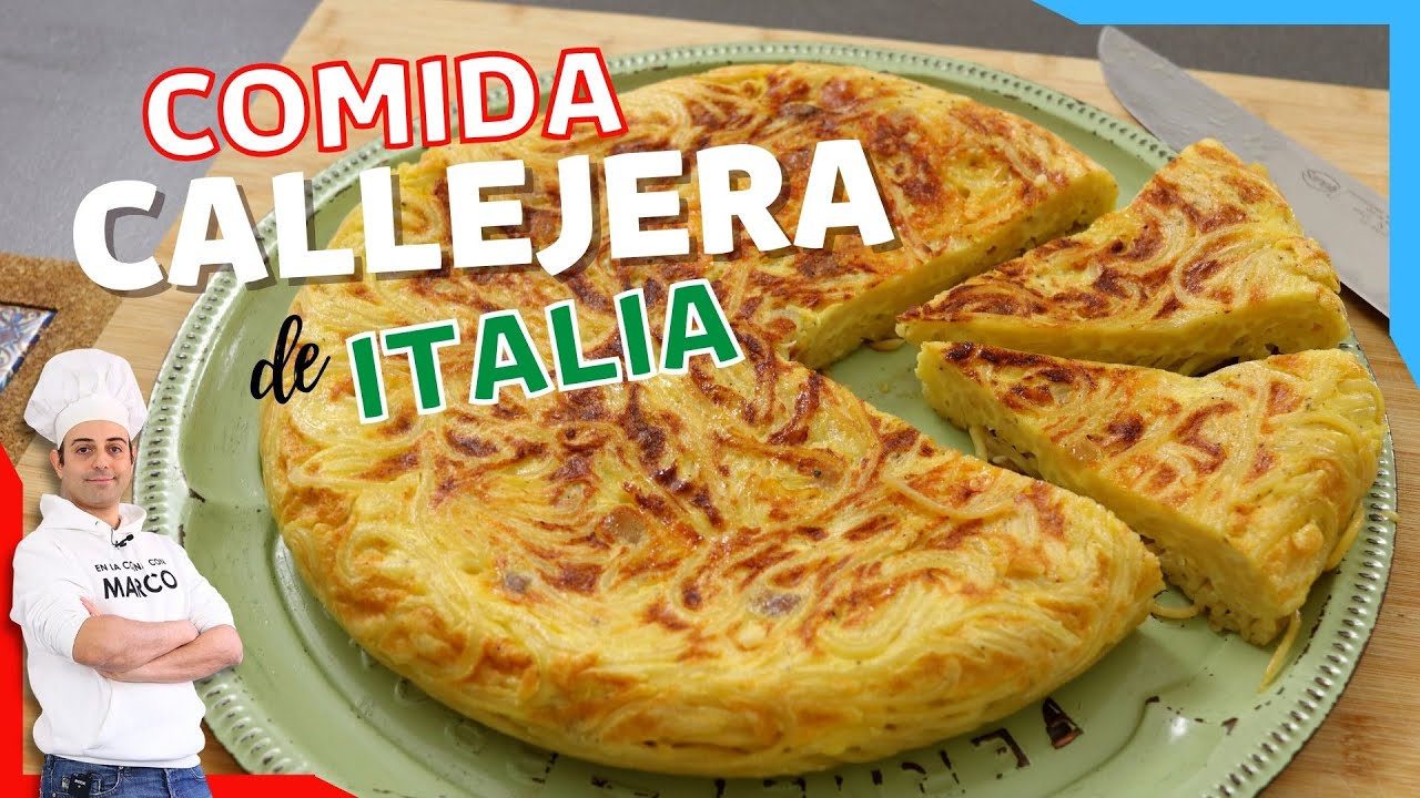Tortilla de pasta 🟡 receta italiana tradicional con espaguetis