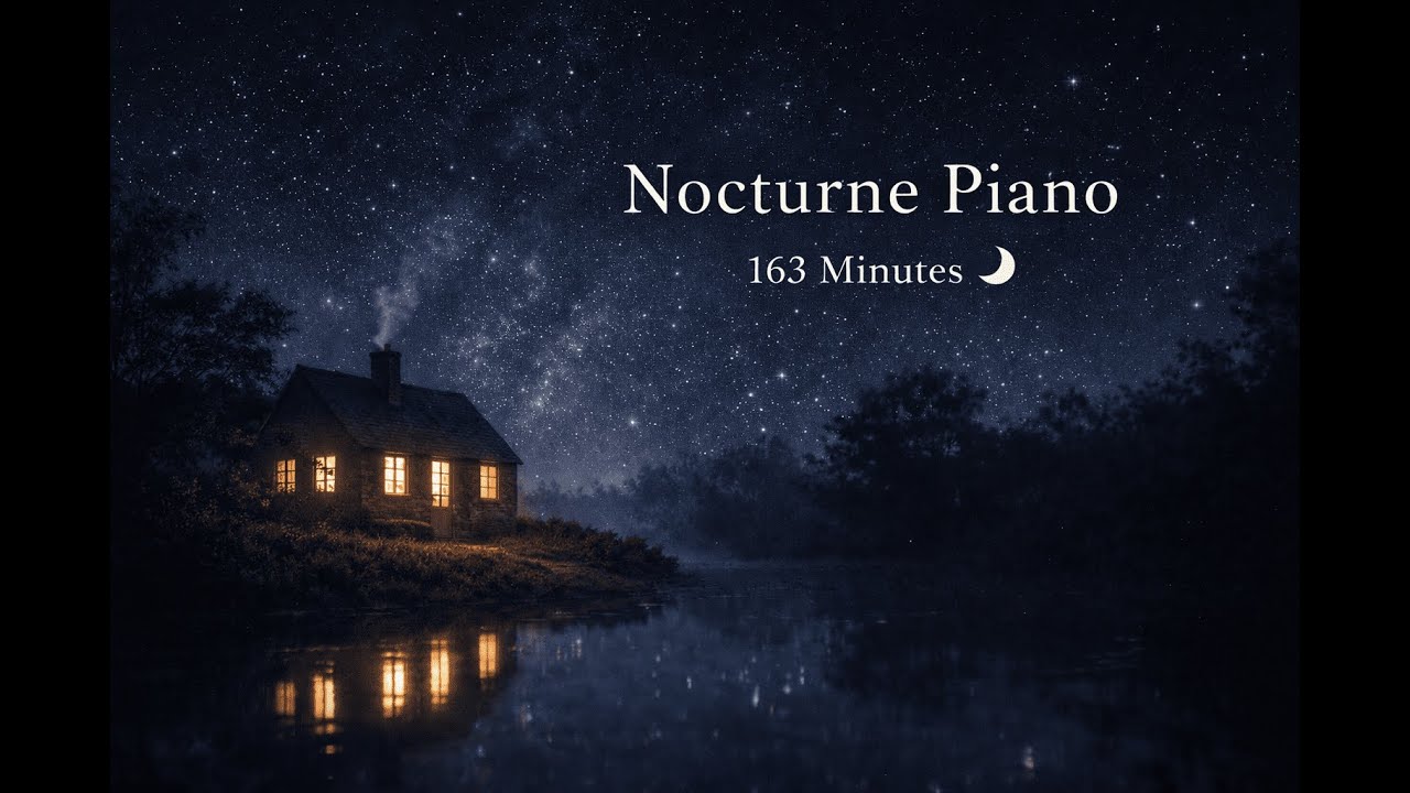 Nocturne Piano | Gentle Piano Music for Sleep & Night Calm (163 Minutes)