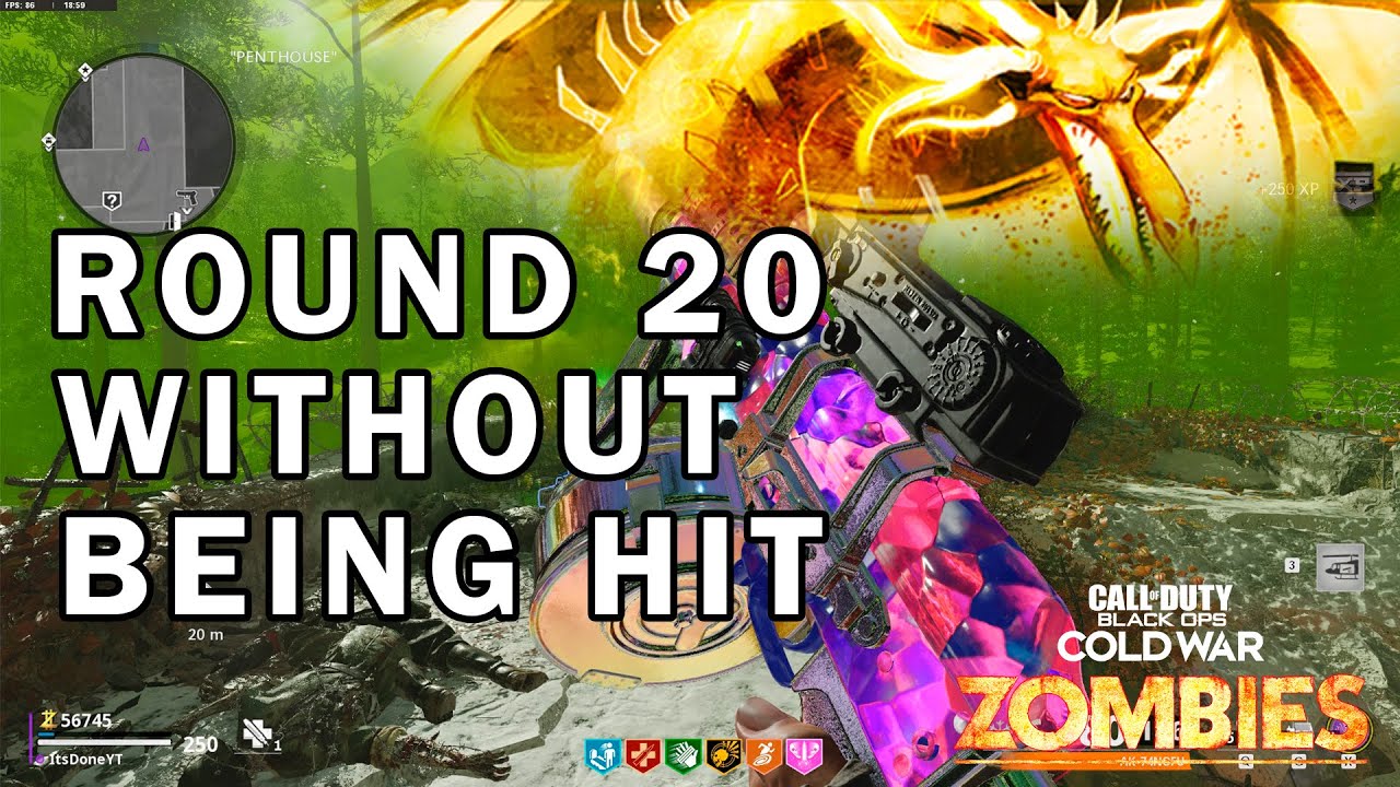 REACH ROUND 20 WITHOUT BEING HIT! COD Black Ops Cold War ZOMBIES - Dark Ops Calling Card Challenge!!