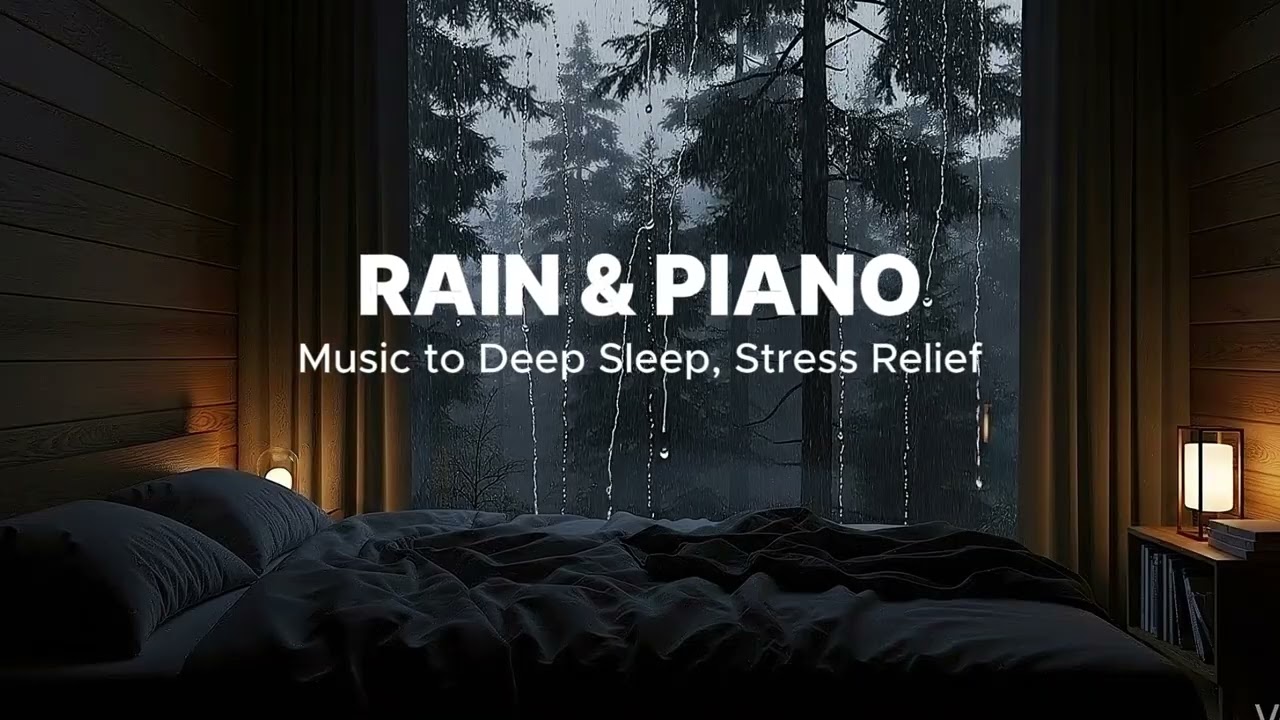 Deep Sleep Music with Calming Rain & Gentle Piano – Fall Asleep Faster and Relieve Stressrain 2