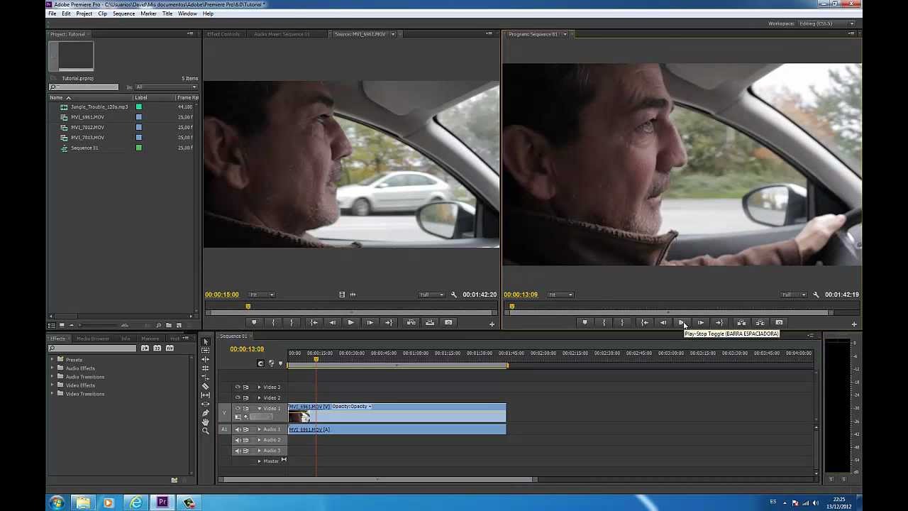 Tutorial Premiere Pro CS6 Introduccion a la Edicion II - El Sonido - Español