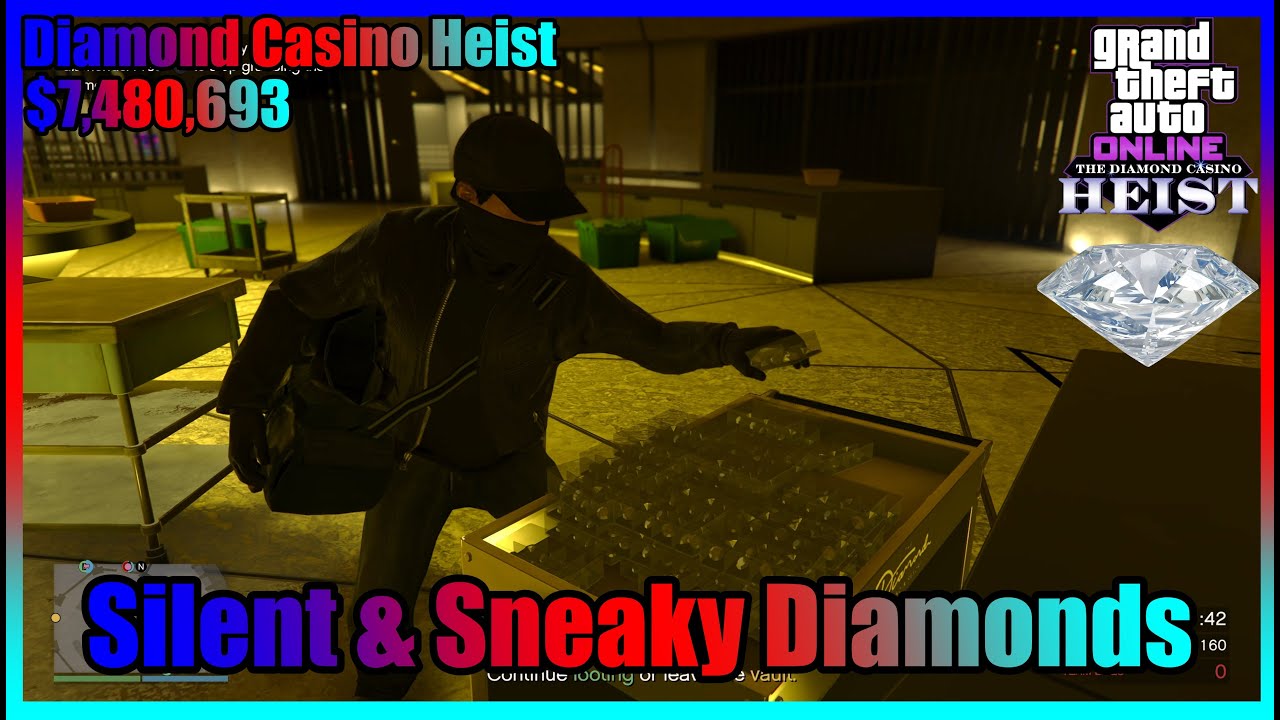 GTA Online Diamond Casino Heist Silent & Sneaky 3 Players $7,480,693 (2x Money Diamonds)