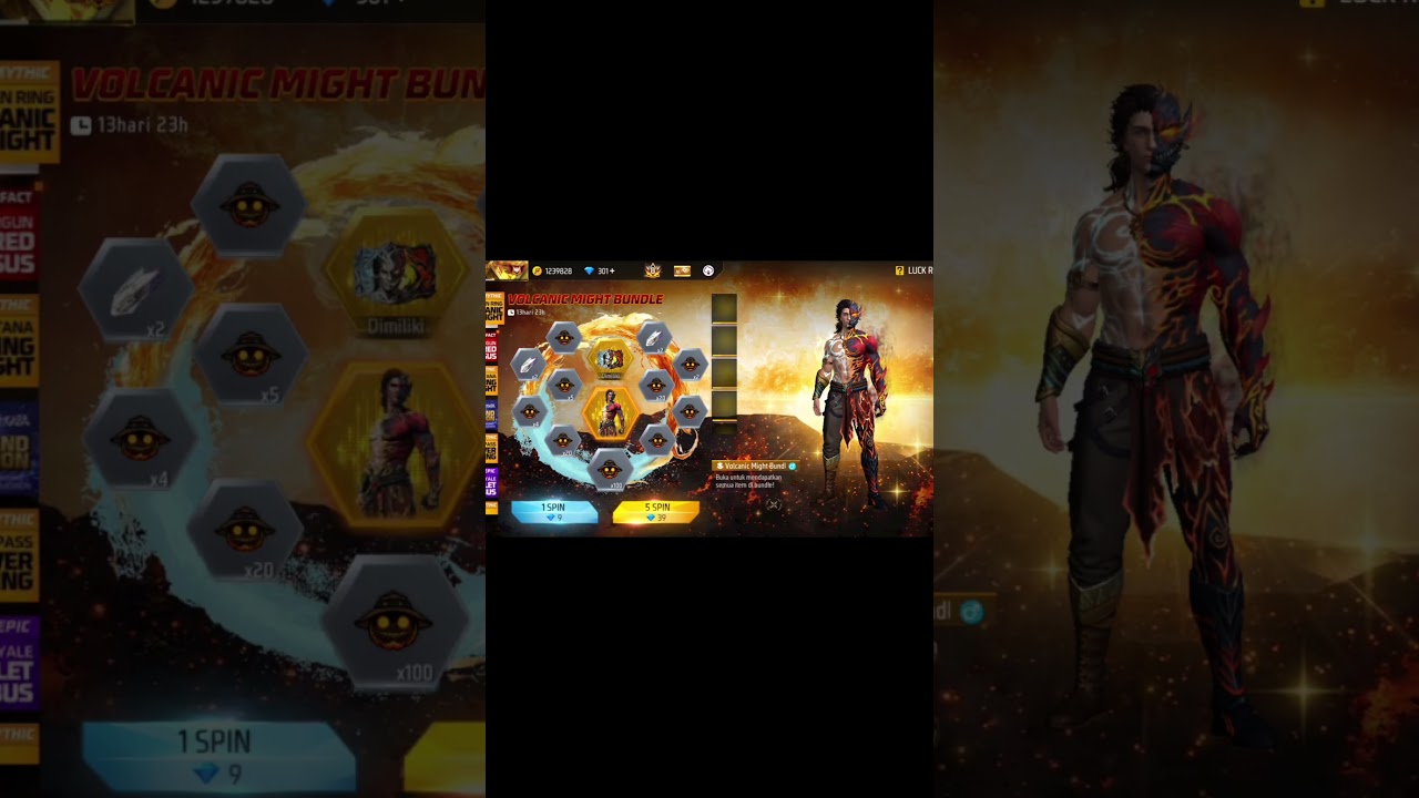SPIN BUNDLE VOLCANIC MIGHT GAK DI KASIH HOKY 😭 #shorts #freefire