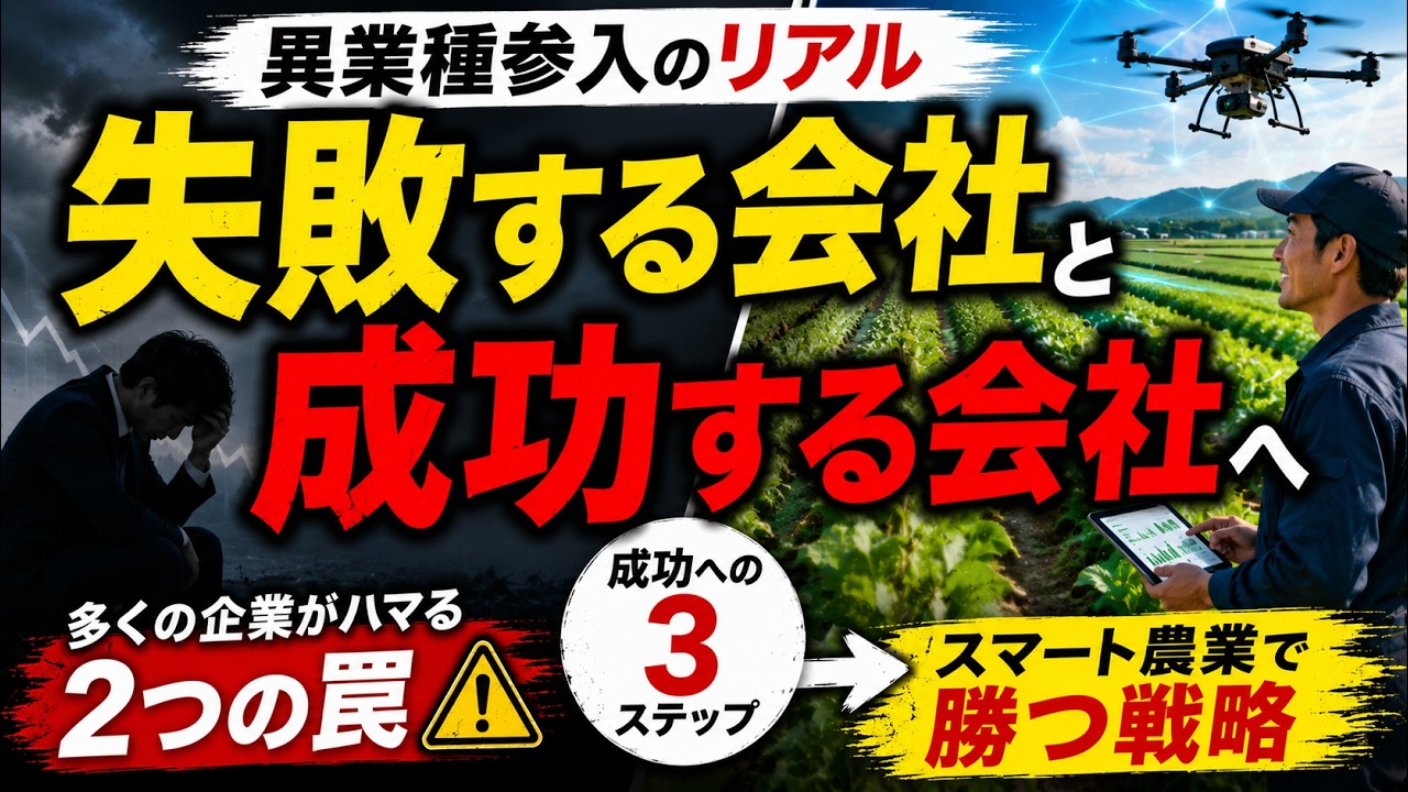 【異業種×スマート農業】参入企業が必ず知るべき“成功の方程式”とは？
