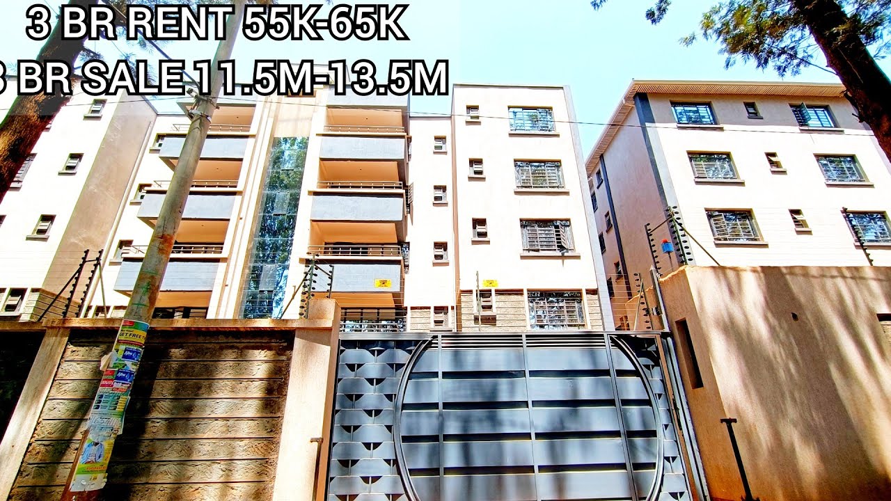 3 BR All ensuite Apartment For Sale & Rent in Thindigua. Rent 55k & Sale 11.5M. Thindigua Rental