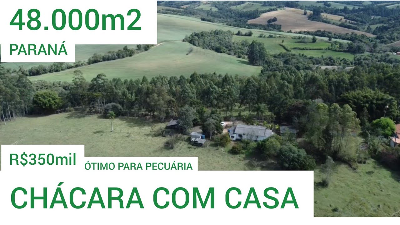 CHÁCARA COM CASA 48MIL M2 POÇO ARTESIANO R$350MIL