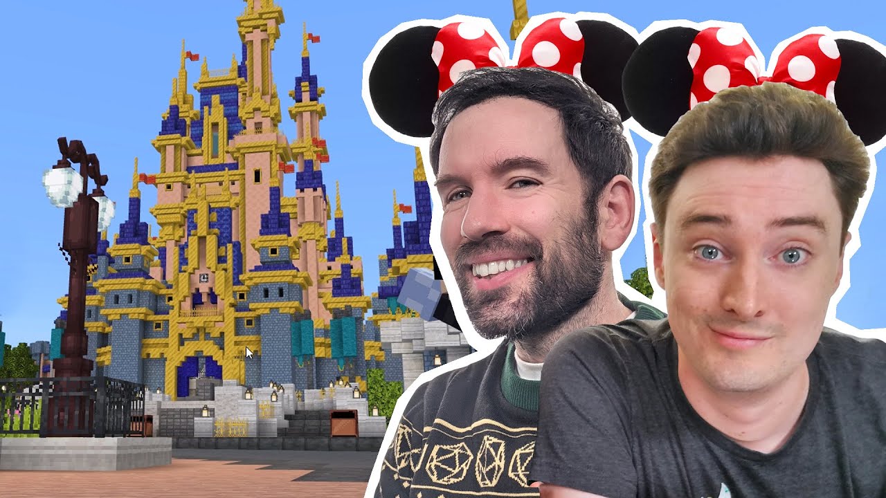 PERFECT DISNEY DAY 🐭 Minecraft Disney World with Andy and Luke | Minecraft x Disney Magic Kingdom