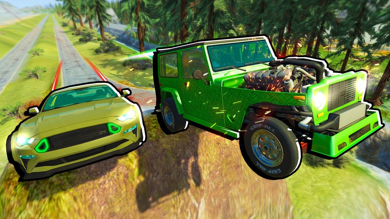 RACHA até O SUPER SALTO COM o GQ GAMES! BeaMNG.drive MULTIPLAYER