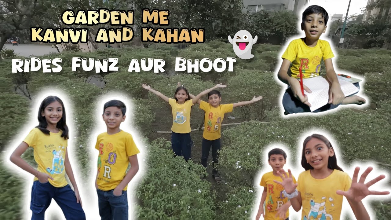 Garden Mein Kanvi and Kahan Ka Full Masti Vlog 😍| Kids Fun ♥️| Enjoying Rides🎢 | Funny Bhoot Moment😂