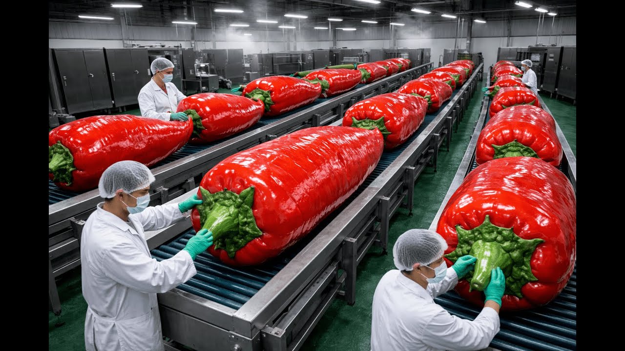 Inside the Chili Sauce Factory: From Fresh Chilies to Hot Sauce (Full Process)
