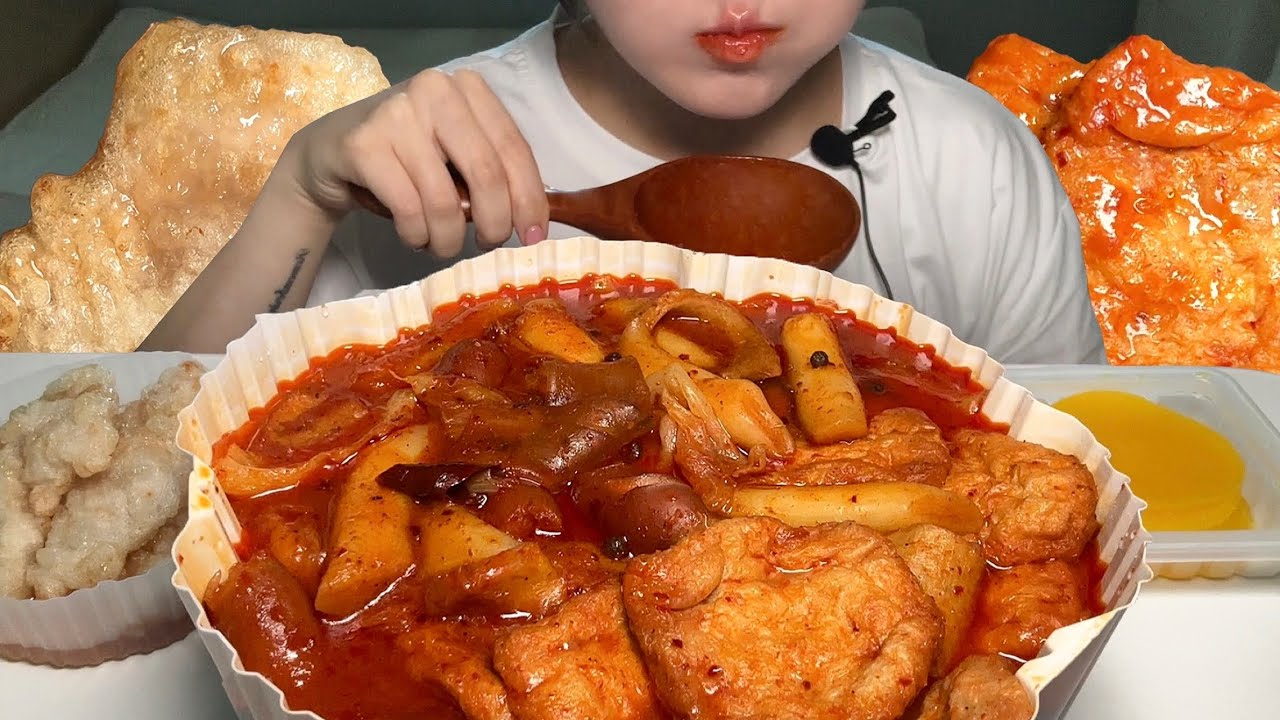 마라엽떡❤️‍🔥 꿔바로우 먹방! Mala spicy tteokbokki Guobaorou asmr mukbang