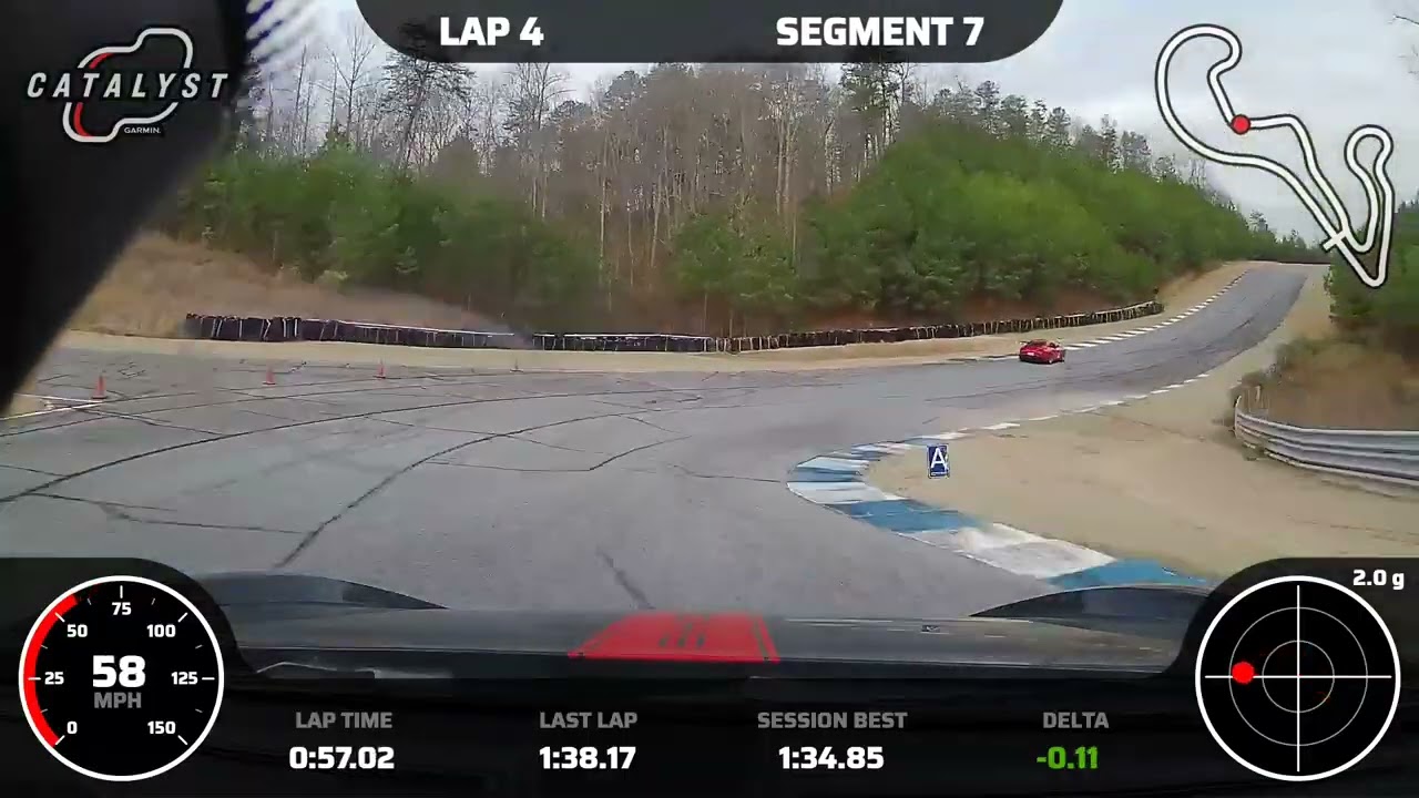 Atlanta Motorsports Park l Porsche GT4 l Example lap l Tires with 30 heat cycles