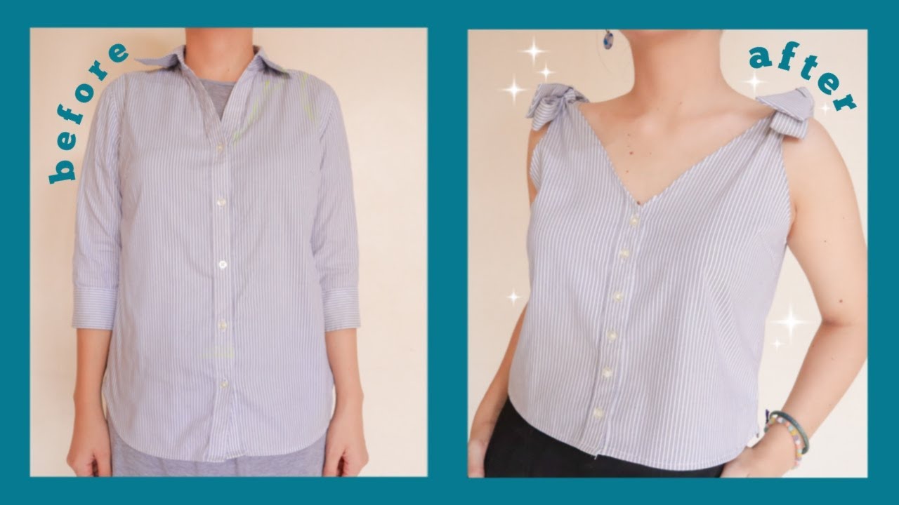 DIY UPCYCLING A SHIRT!✨ Cami Crop Top / How To Refashion Old Clothes / Easy Sewing / DIY by Ruffa