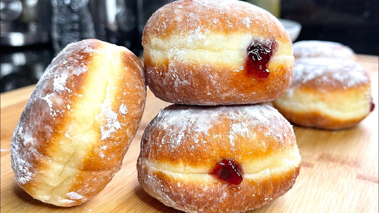 How to make perfect filled donuts /طريقة عمل دونات محشية