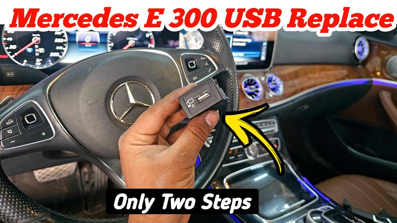 Mercedes E300 USB Port Replace With Two Steps || Central Console Removal