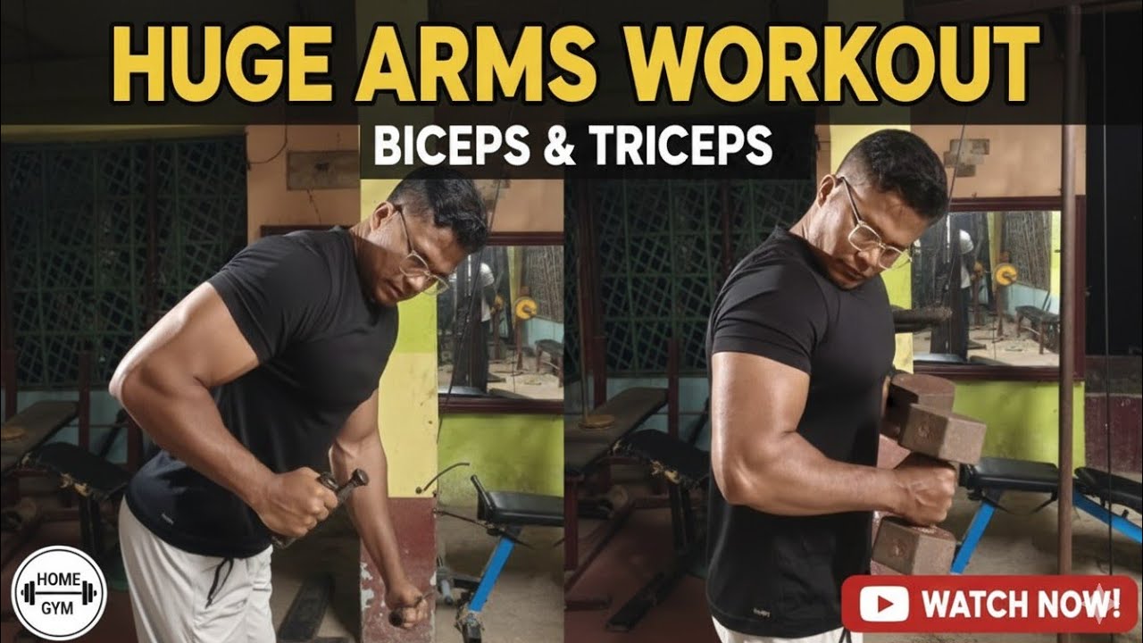 Biceps & Triceps Workout | Bigger Arms Mass & Strength | Complete Arm Day Routine 💪