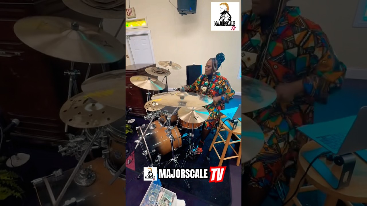 Tammy Walker on drums 🔥🫵🏽🥁🔥🎵🎶🔥 #playitgirl #praisebreak