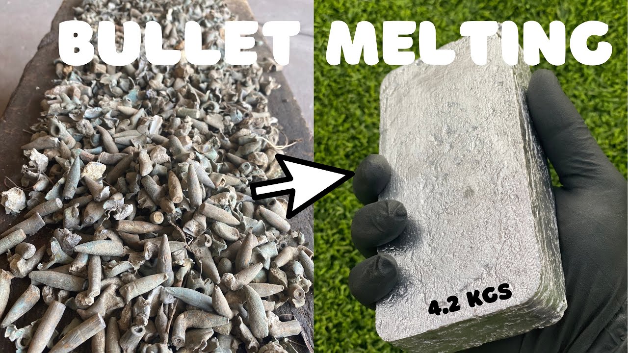 Bullet Melting -Свинцовая латунь Bullet Solid Alloy -Trash To Treasure -ASMR Metal Melting-BigStackD