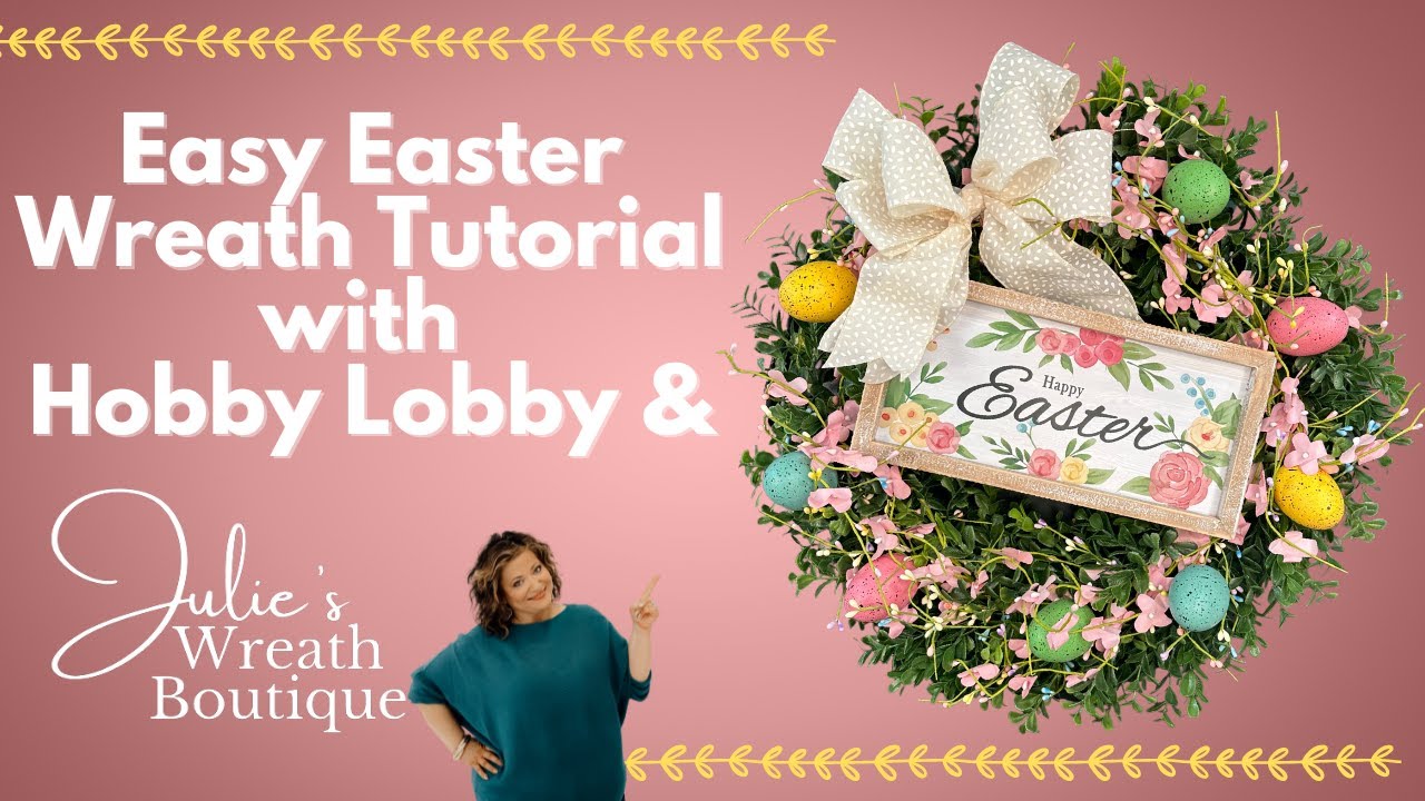 How to Make an Easter Wreath | Easy Easter Wreath | Easy Easter Crafts | Spring Wreath Tutorial