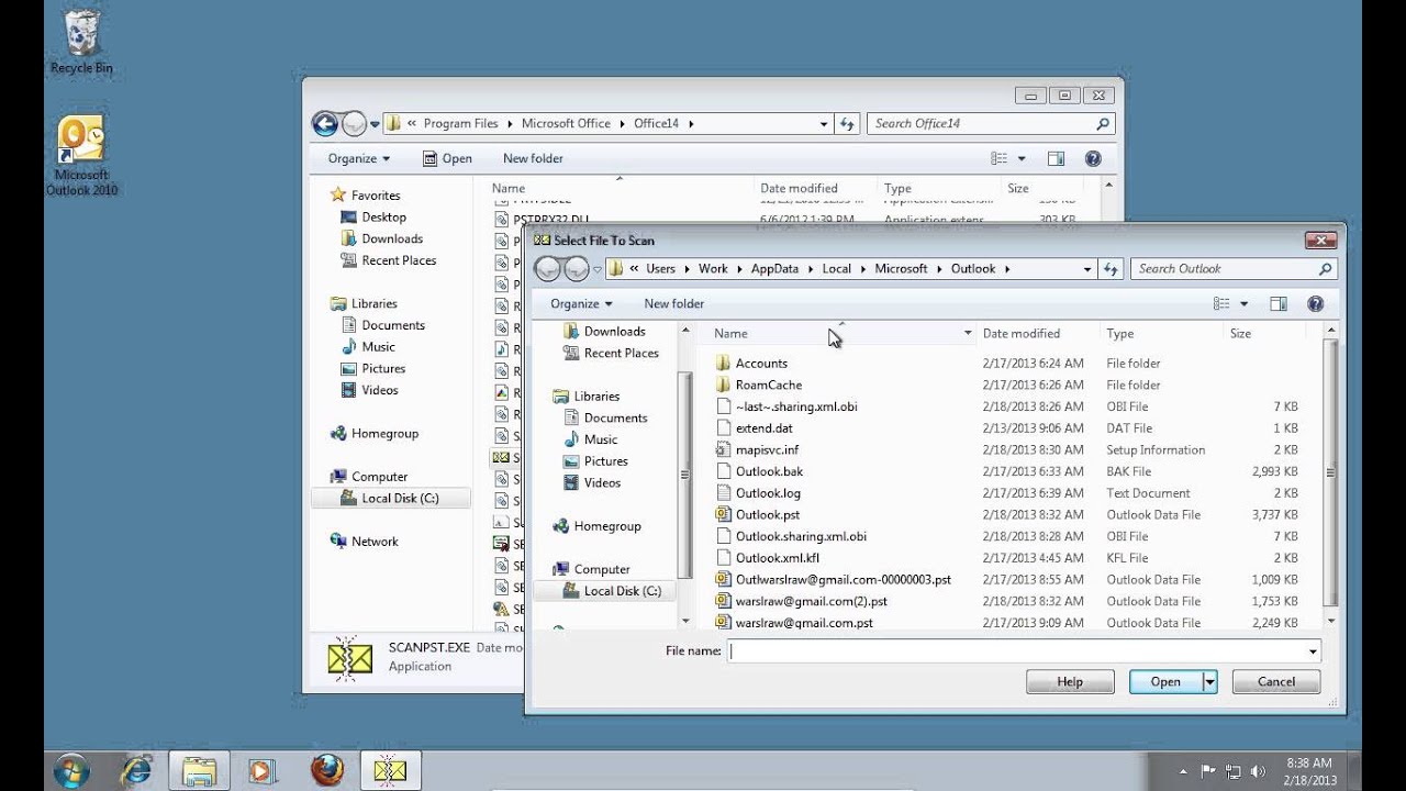 How to Use Detect and Repair in Outlook 2010