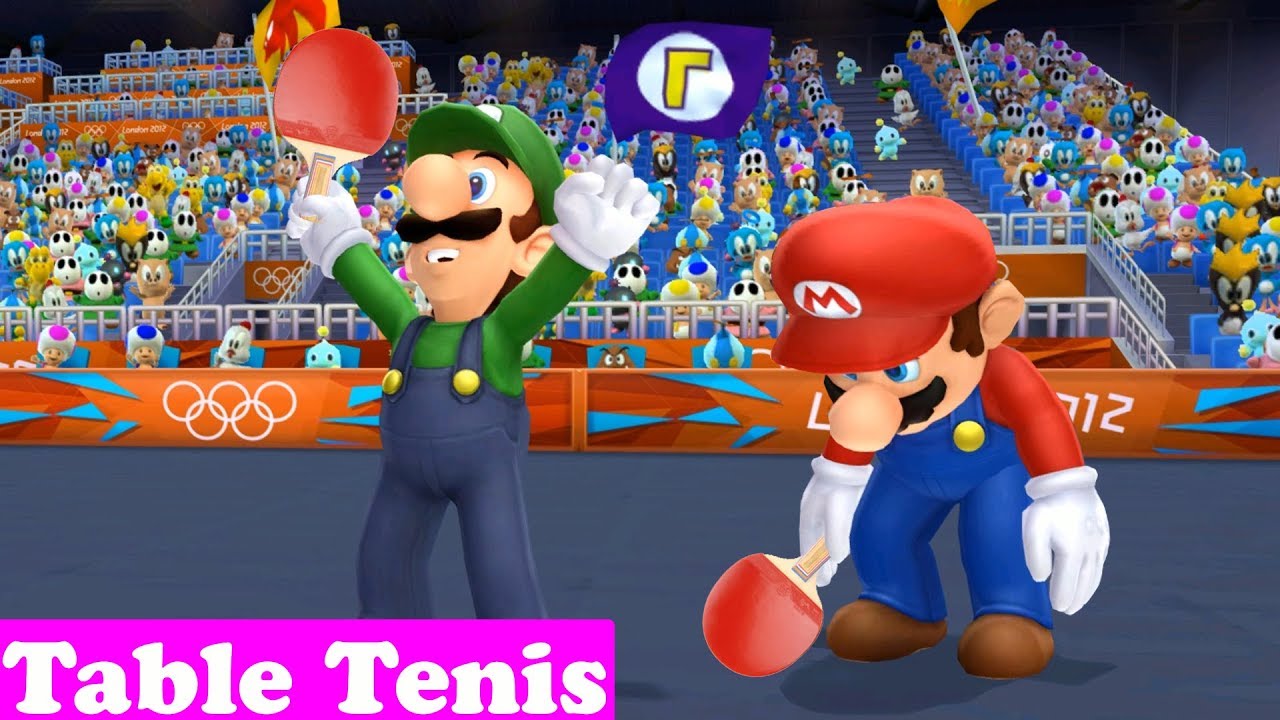 Mario & Sonic At The London 2012 Olympic Games Table Tenis #63 Luigi & Mario (COM Hard)