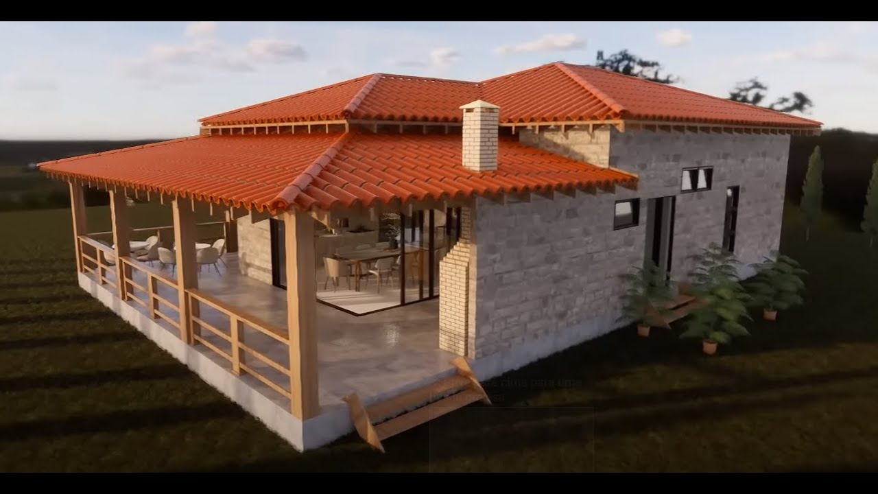 LINDA CASA DE CAMPO ACONCHEGANTE || PROJETO ECONOMICO || CASA SIMPLES E BAIXO CUSTO