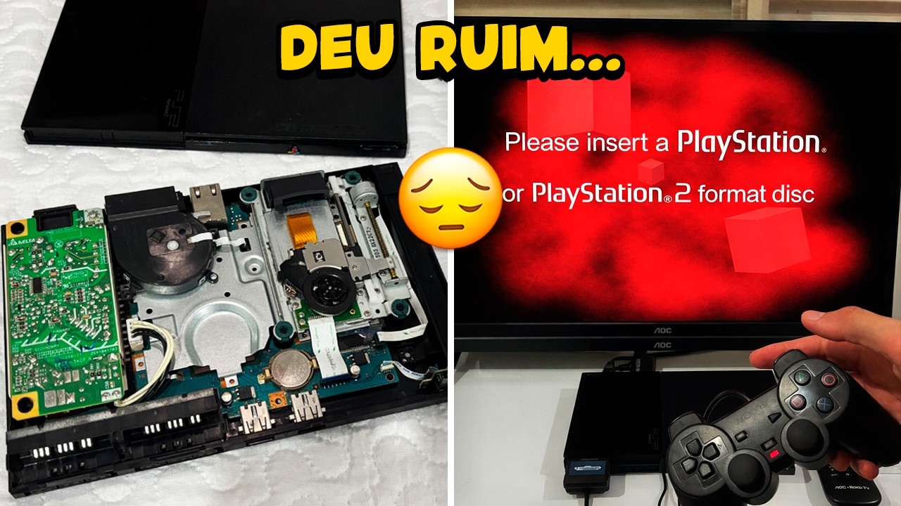 MEU PS2 ESTRAGOU! Deu ruim...